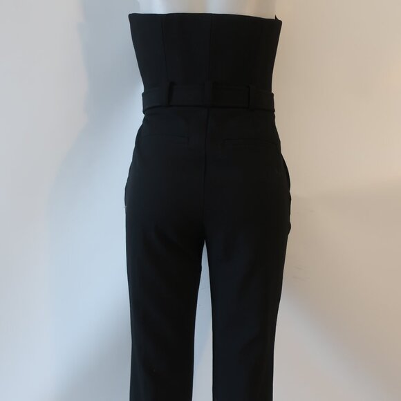 NWT Womens A.L.C. Black Strapless Belted Jumpsuit 6 - Picture 11 of 12